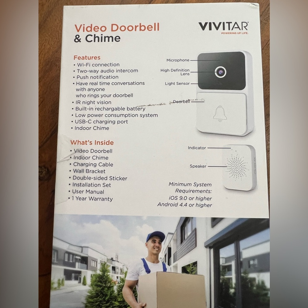 Video doorbell chime vivitar